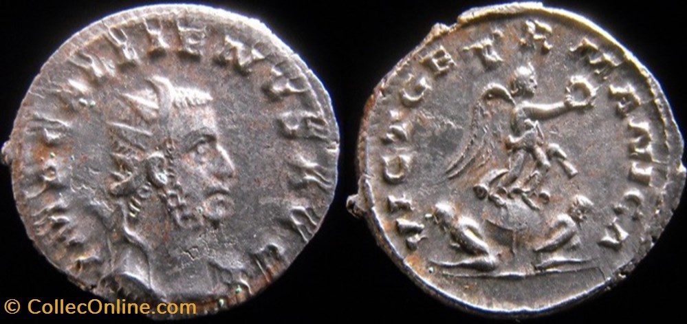 Gallien - VICT GERMANICA c monnaies antiquite av jc ap romaines republicaines imperiales gallien vict germanica c