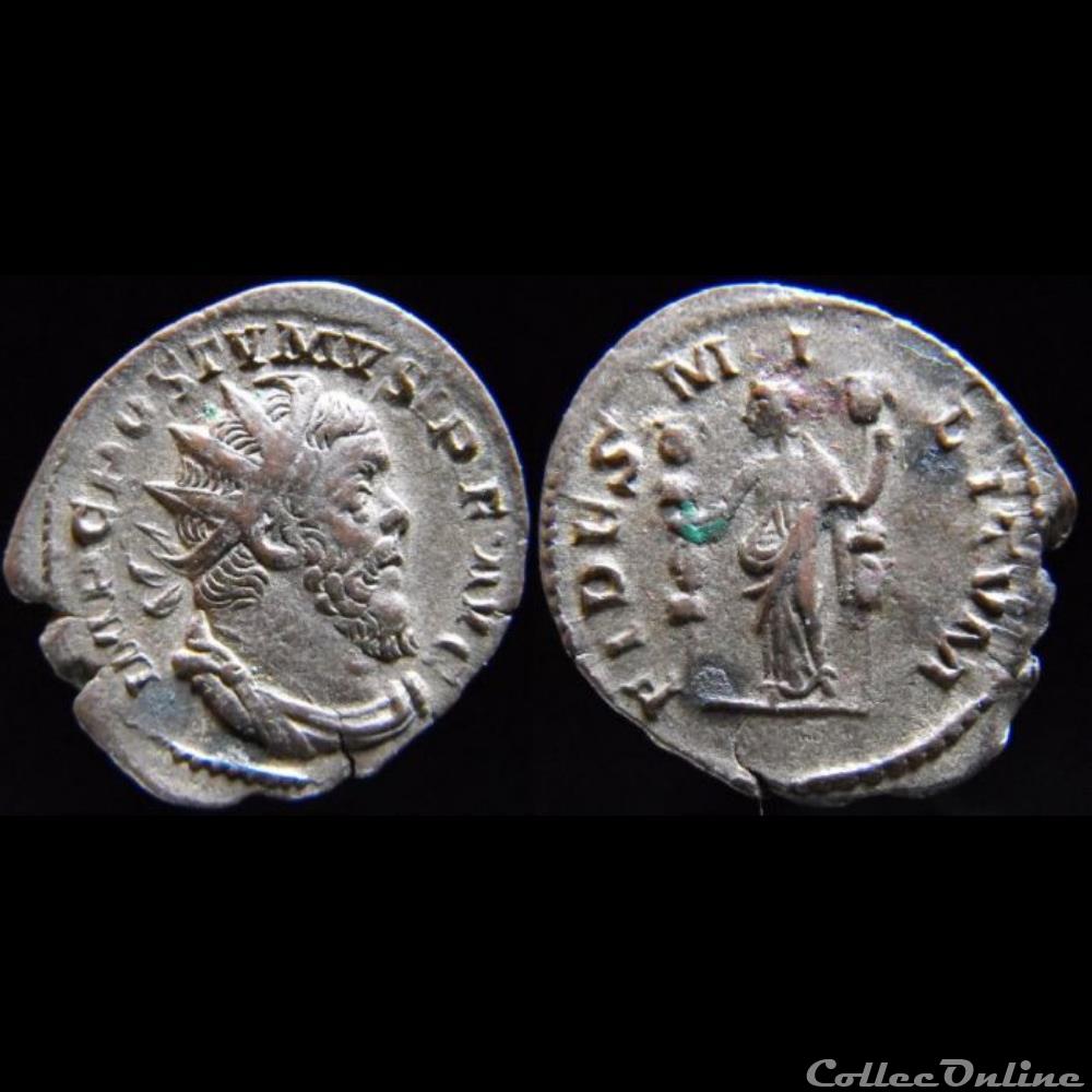 Postume -FIDES MILITVM monnaies antiques a romaines imperiales et republicaines postume fides militvm