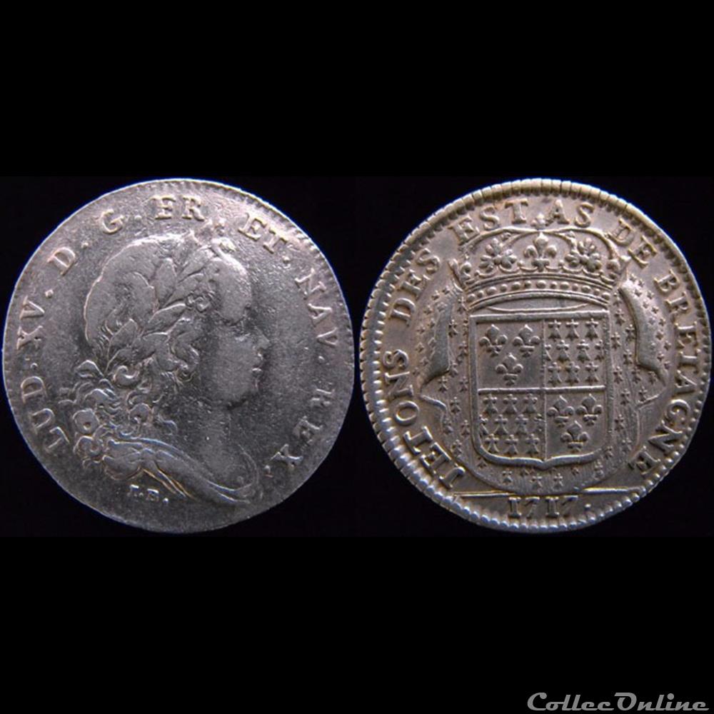 monnaie jeton mereaux france 1717 etats de dinan