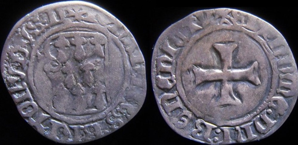 monnaies europe medievale france feodales jean v 1389 1442 blanc targe dinan