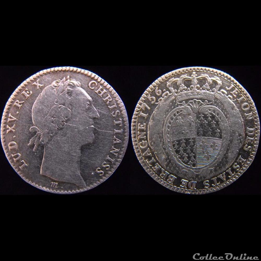 monnaie jeton mereaux france 1756 etats de rennes