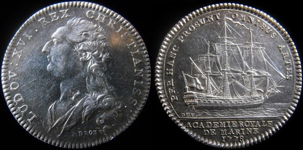 1778 - Académie Royale de Marine de Brest monnaies paranumismatique jetons poids 1778 academie royale de marine de brest