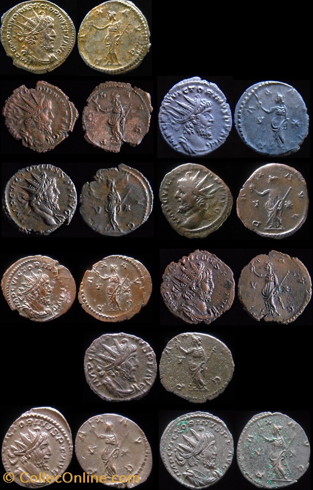Victorin - toutes les variantes de la Paix monnaie antique av jc ap romaine republicaine imperiale victorin toutes les variantes de la paix