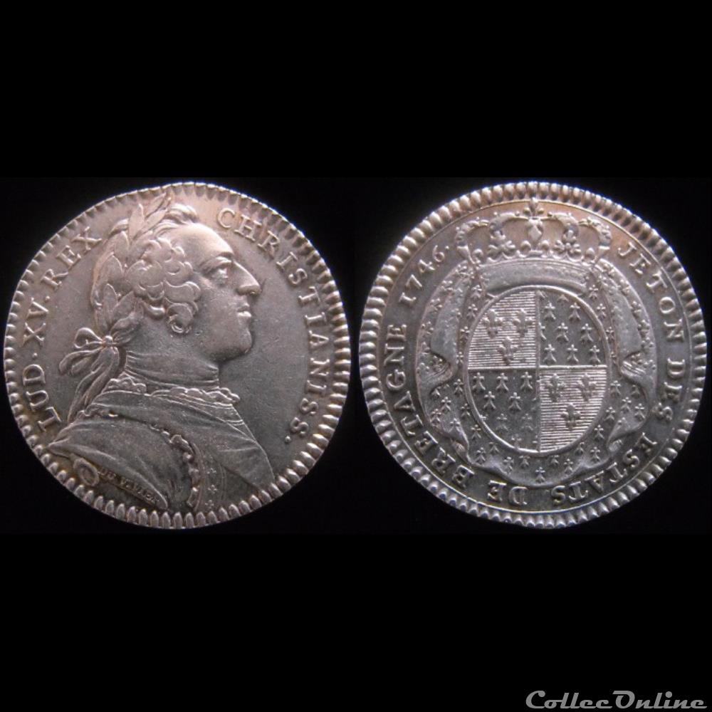 1746 - États de Rennes monnaie jeton mereaux france 1746 etats de rennes