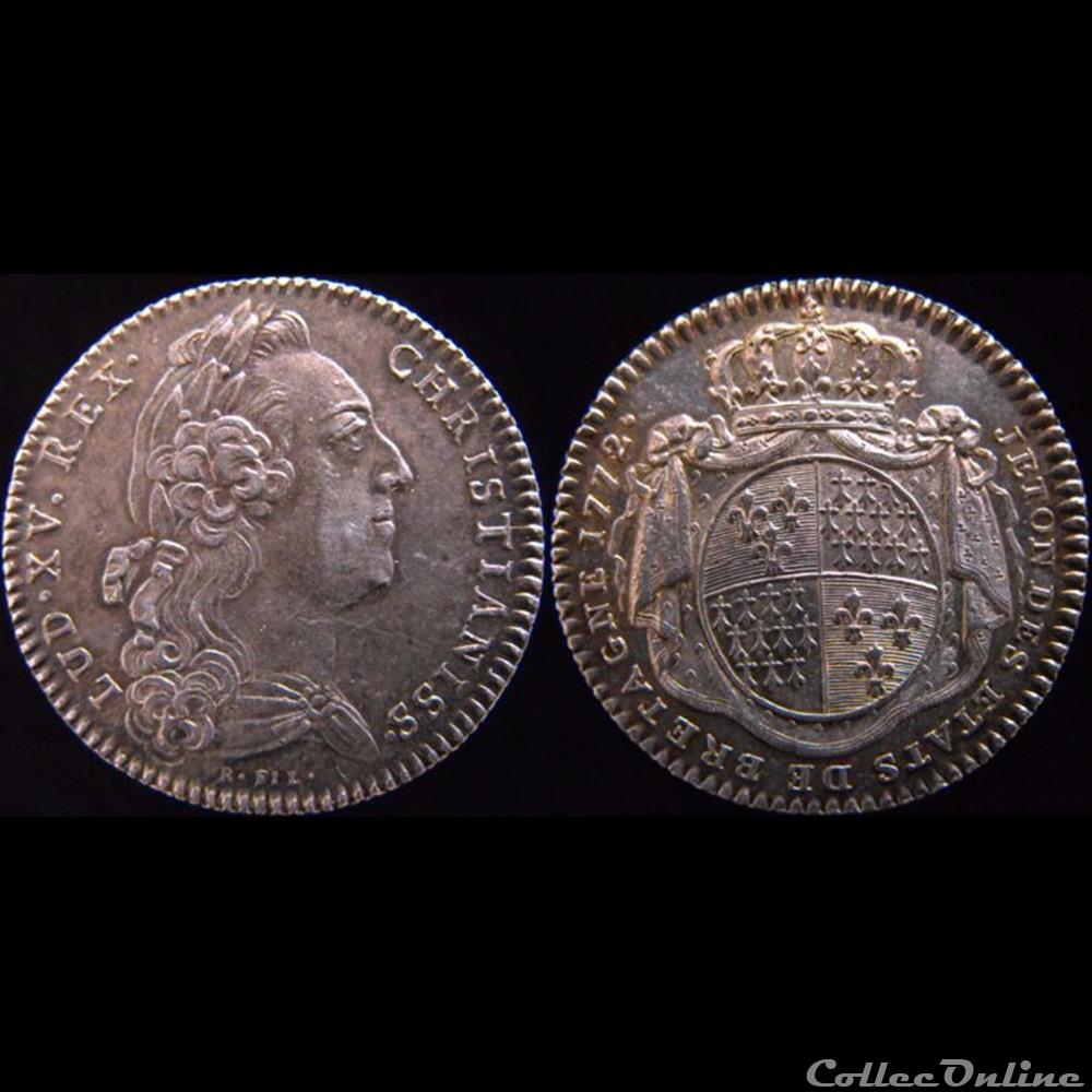 monnaie jeton mereaux france 1772 etats de morlaix