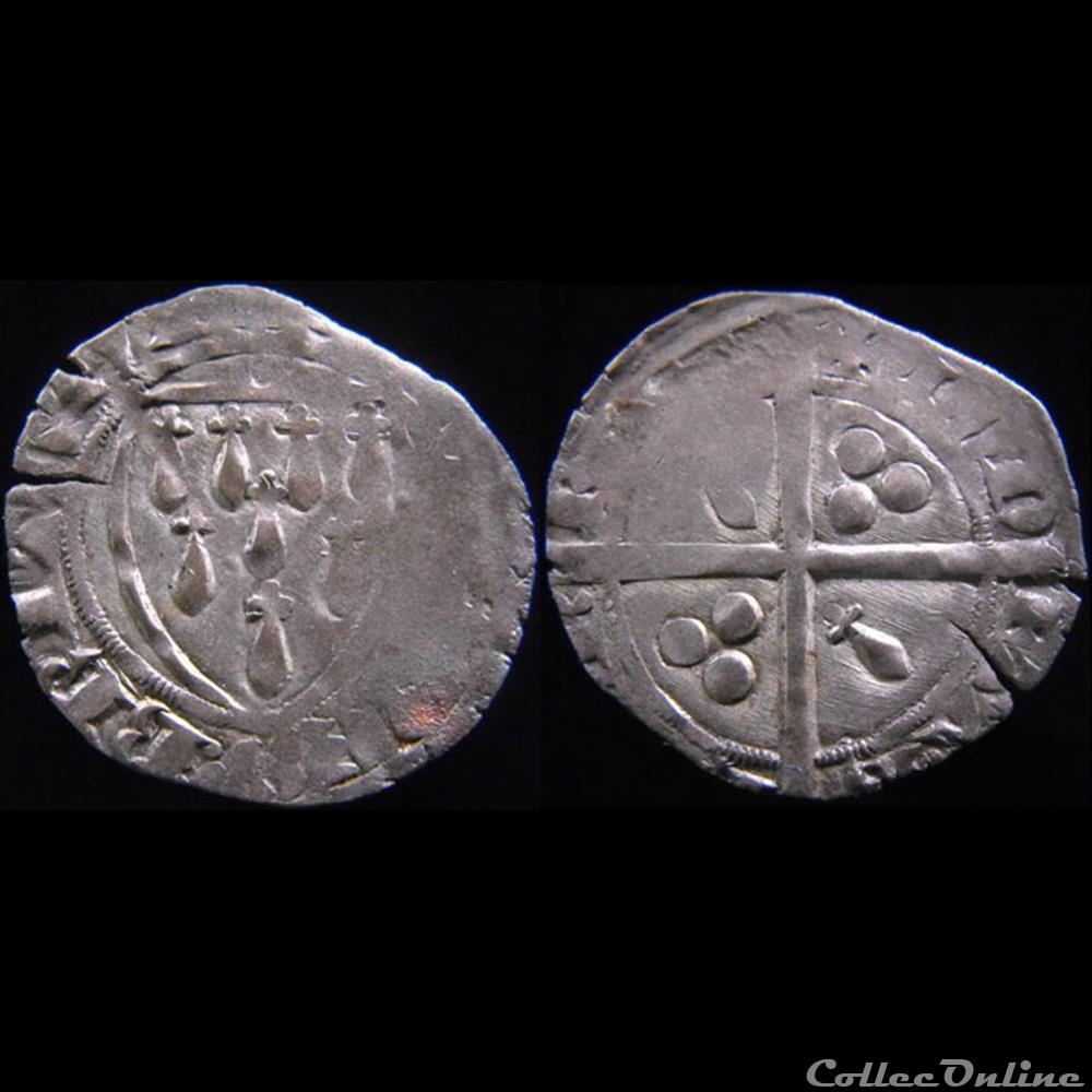 Jean IV de Monfort (1339-1399) monnaie france feodale jean iv de monfort 1339 1399