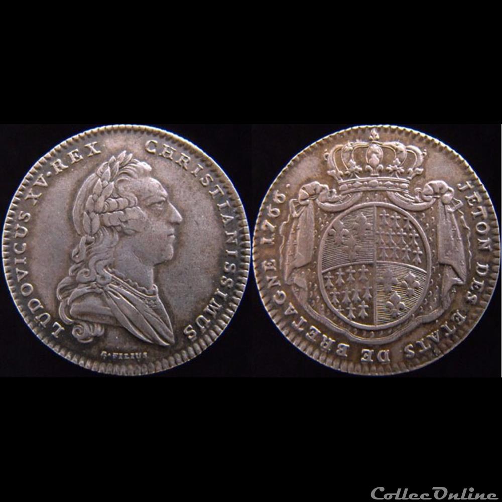 1766 - États de Rennes monnaie jeton mereaux france 1766 etats de rennes