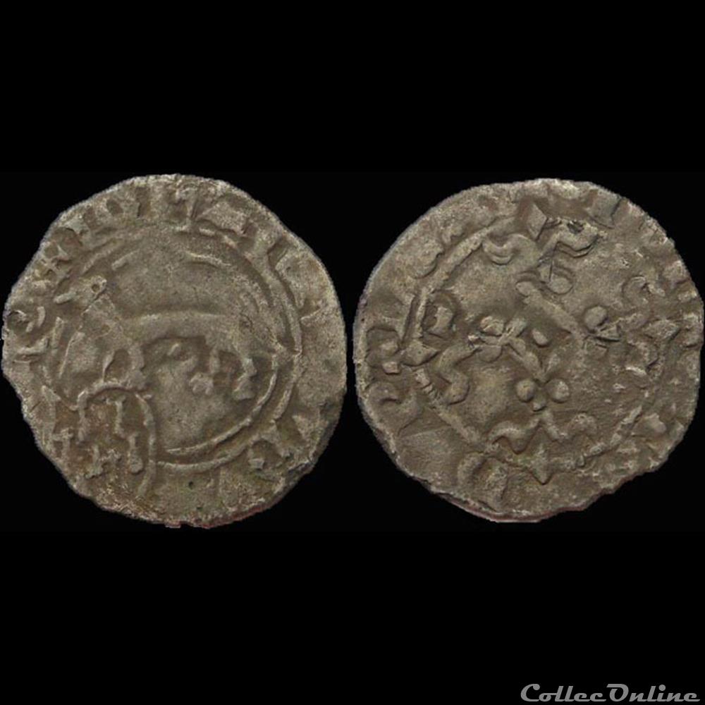 Jean IV de Monfort (1339-1399) monnaie france feodale jean iv de monfort 1339 1399