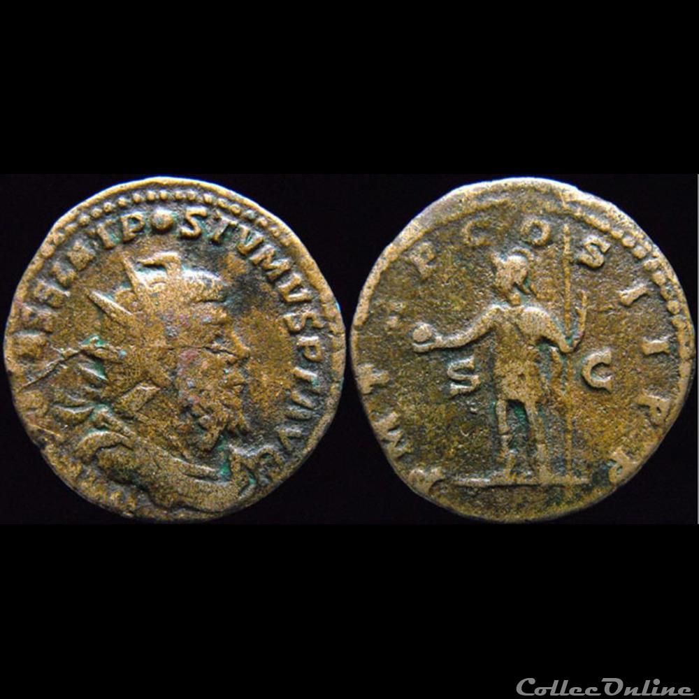 Postume - P M TR P COS II P P - SC monnaies antiques a romaines imperiales et republicaines postume p m tr p cos ii p p sc