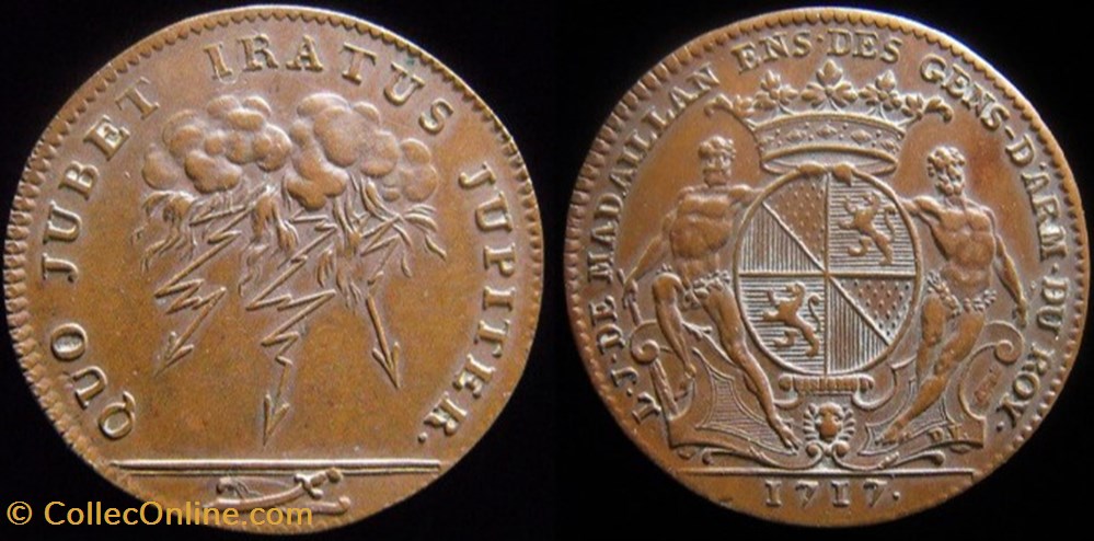 1717 - Lieutenant de Rennes monnaies paranumismatique jetons poids 1717 lieutenant de rennes