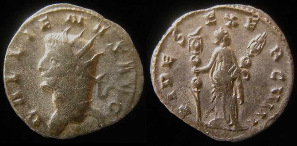 monnaies antiques romaines imperiales et republicaines gallien fides exerc viii