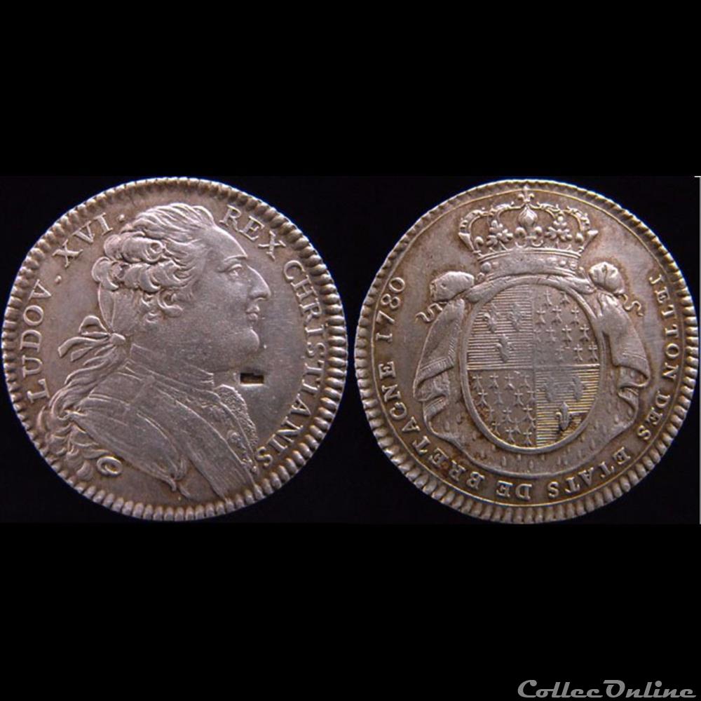 1780 - États de Rennes monnaie jeton mereaux france 1780 etats de rennes
