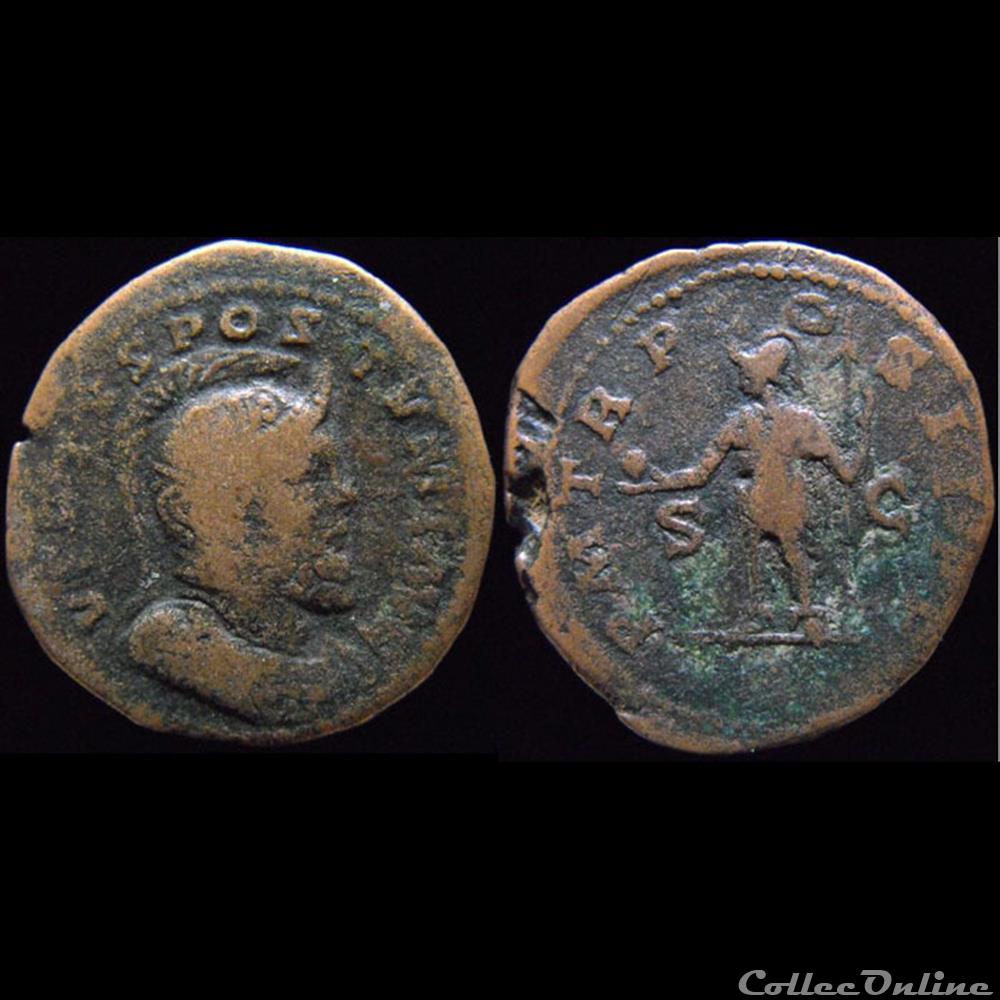 Postume - P M TR P COS II P P - SC monnaies antiques a romaines imperiales et republicaines postume p m tr p cos ii p p sc