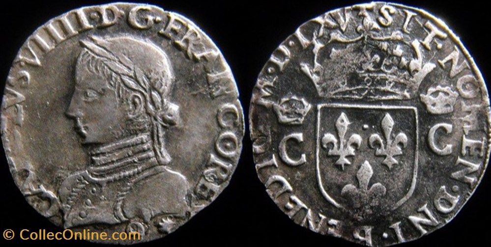 1565 - Demi-Teston de Charles IX - atelier de Rennes monnaies europe medievale france royales 1565 demi teston de charles ix atelier de rennes