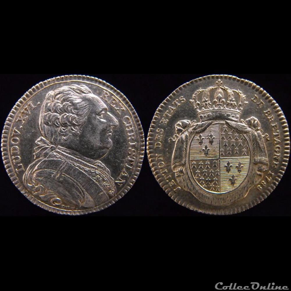monnaie jeton mereaux france 1788 etats de rennes