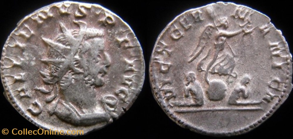 Gallien - VICT GERMANICA c monnaies antiquite av jc ap romaines republicaines imperiales gallien vict germanica c
