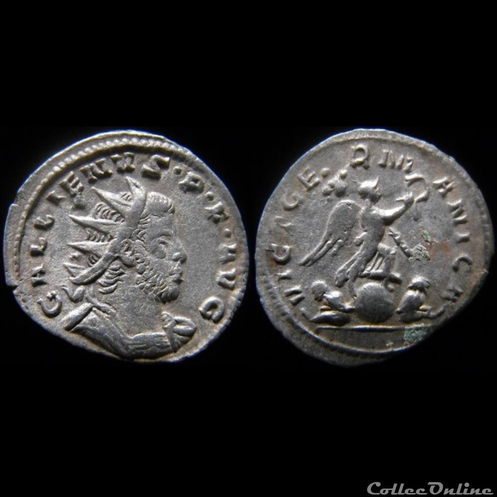 Gallien - VICT GERMANICA c variante monnaies antiquite av jc ap romaines republicaines imperiales gallien vict germanica c variante