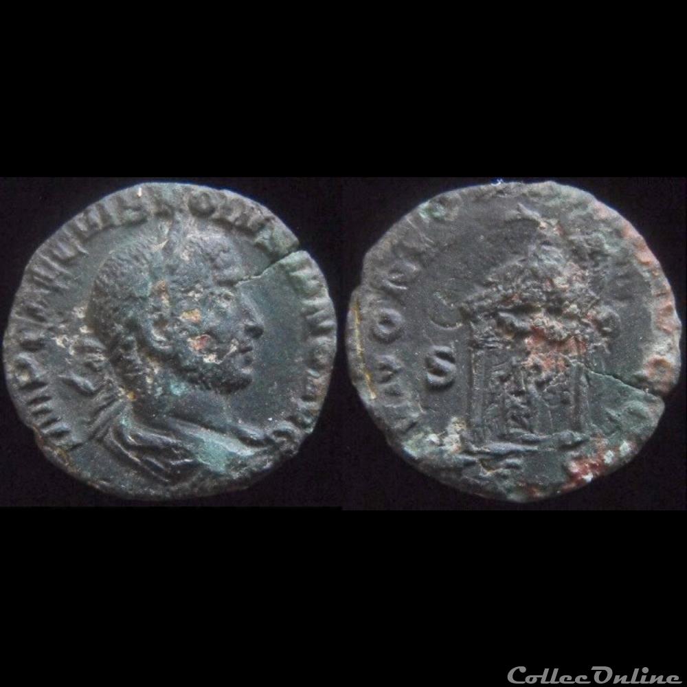 RIC 253b - As - Rome - Volusien - Ivno Martialis monnaies antiquite av jc ap romaines republicaines imperiales ric 253b as rome volusien ivno martialis