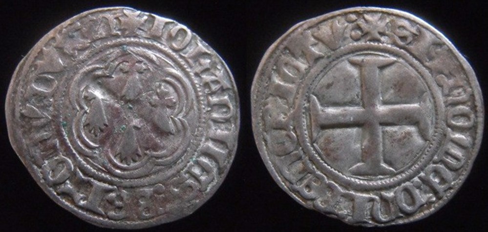 monnaies europe medievale france feodales jean v 1389 1442 blanc hexalobe morlaix