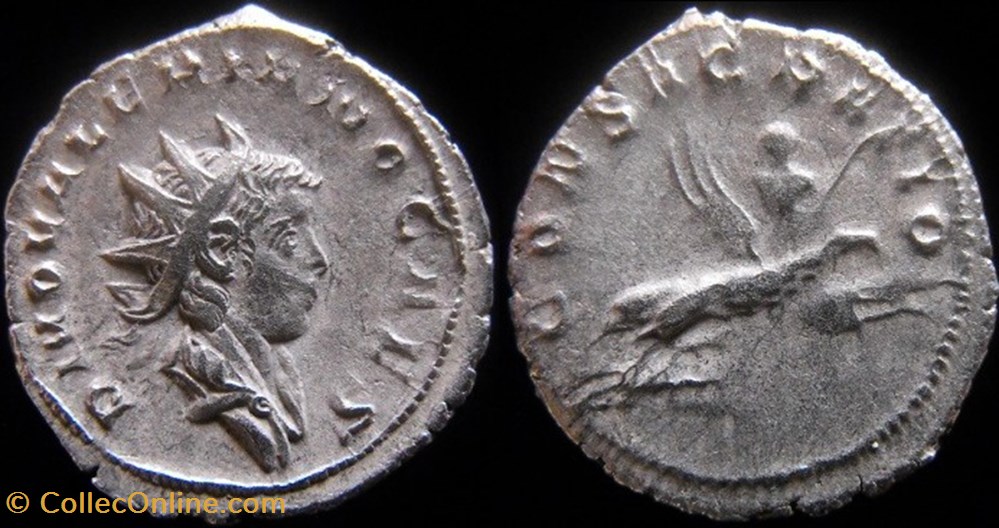 Valérien II - CONSACRATIO a variante monnaies antiquite av jc ap romaines republicaines imperiales valerien ii consacratio a variante