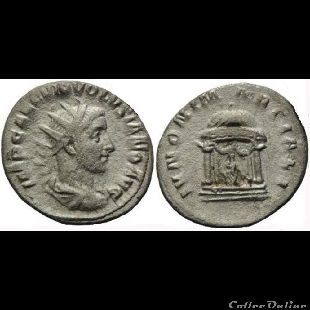 monnaie antique romaine ric 175 rome volusien ivnoni martiali