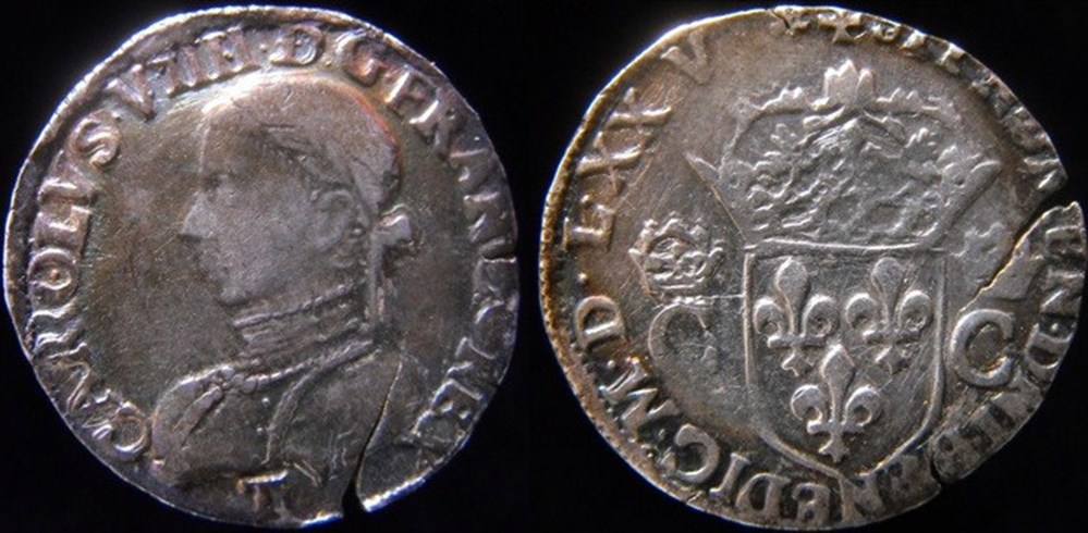 monnaies europe medievale france royales 1575 teston au nom de charles ix sous henri iii atelier de nantes