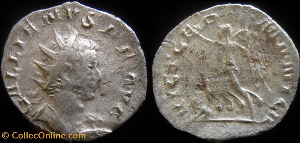 Gallien - VICT GERMANICA b - (inédit) monnaies antiques romaines imperiales et republicaines gallien vict germanica b inedit