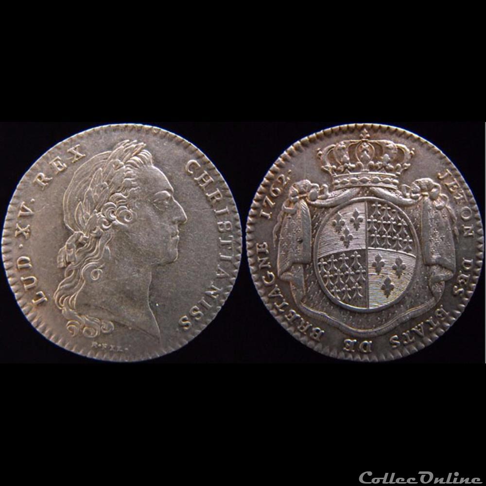 monnaie jeton mereaux france 1762 etats de rennes