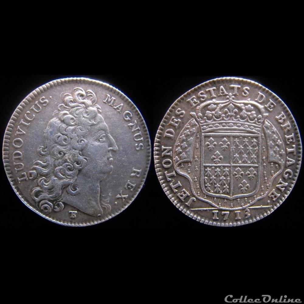 monnaie jeton mereaux france 1713 etats de dinan