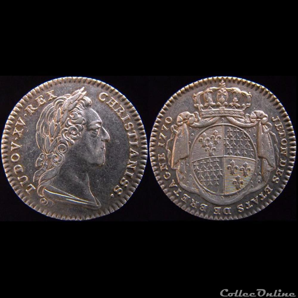 monnaie jeton mereaux france 1770 etats de rennes