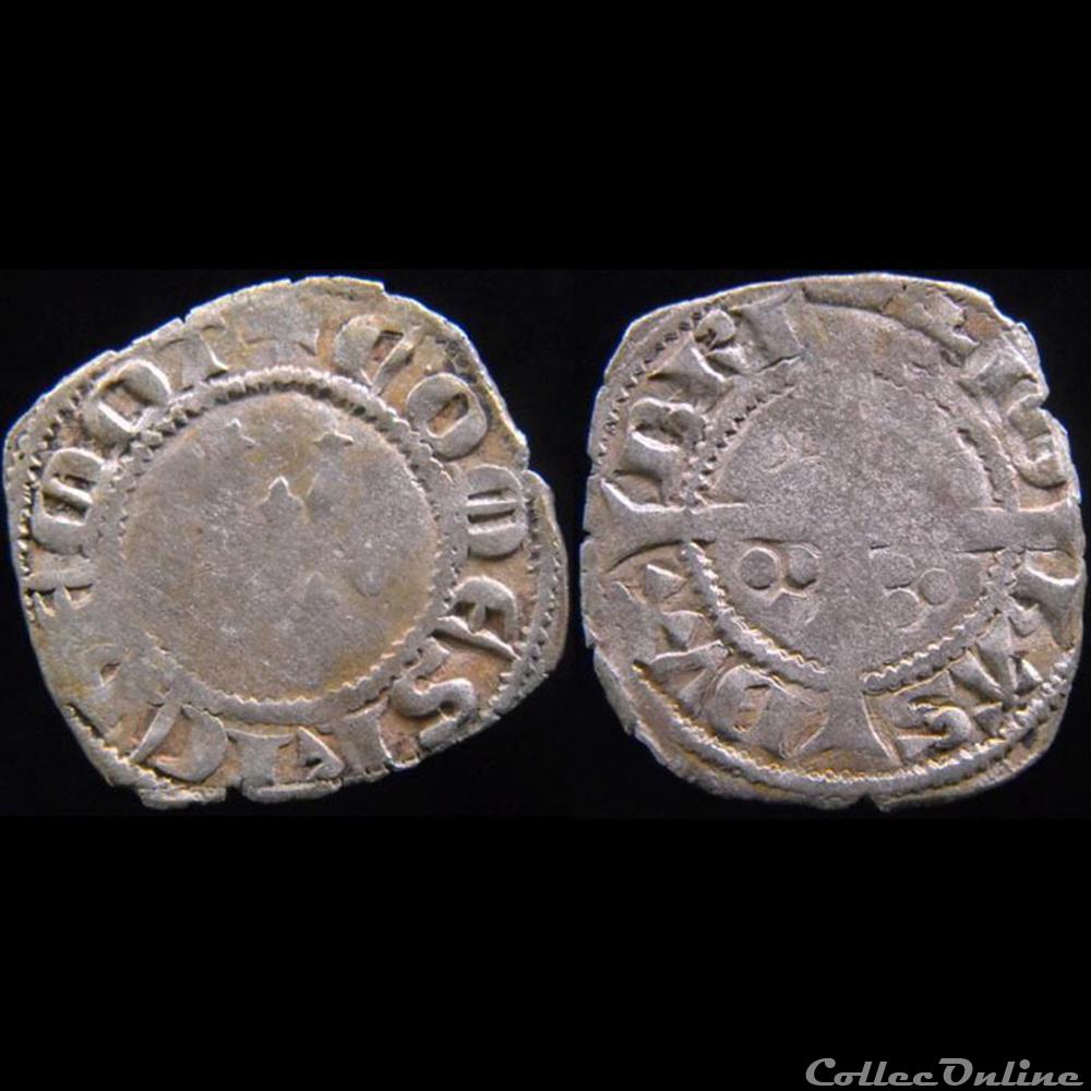 Jean IV de Monfort (1339-1399) monnaie france feodale jean iv de monfort 1339 1399
