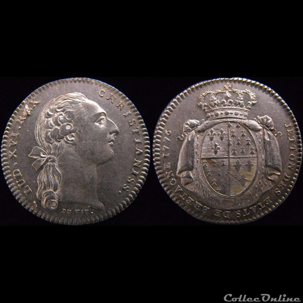 1776 - États de Rennes monnaie jeton mereaux france 1776 etats de rennes