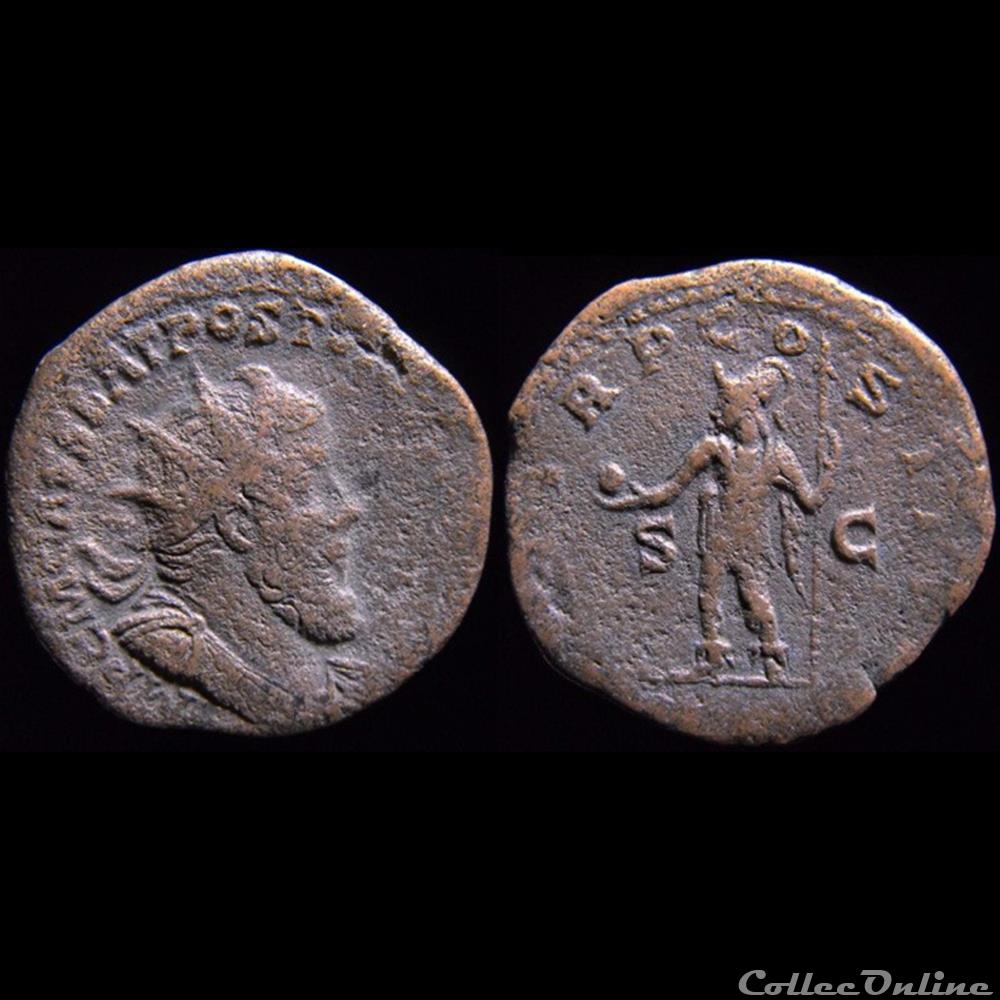 Postume - P M TR P COS II P P - SC monnaies antiques a romaines imperiales et republicaines postume p m tr p cos ii p p sc