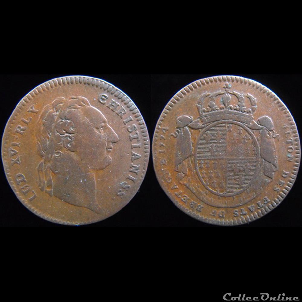 1774 - États de Rennes monnaie jeton mereaux france 1774 etats de rennes