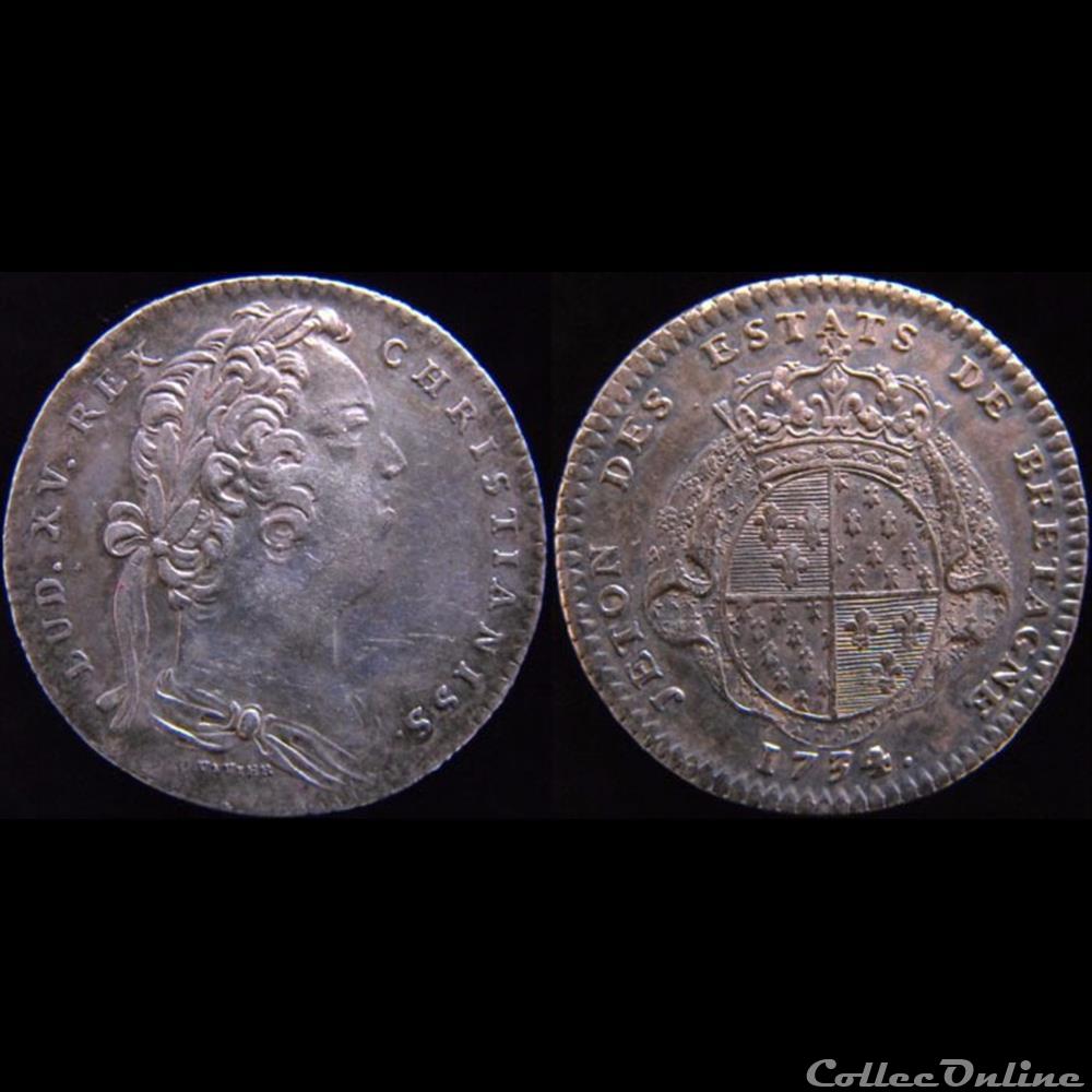 1734 - États de Rennes monnaie jeton mereaux france 1734 etats de rennes