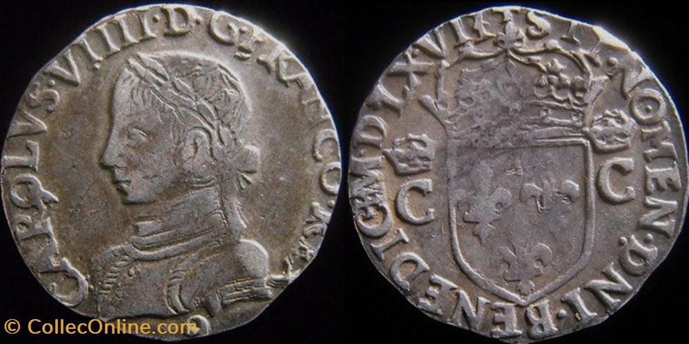 1567 - Demi-Teston de Charles IX - atelier de Rennes monnaies europe medievale france royales 1567 demi teston de charles ix atelier de rennes