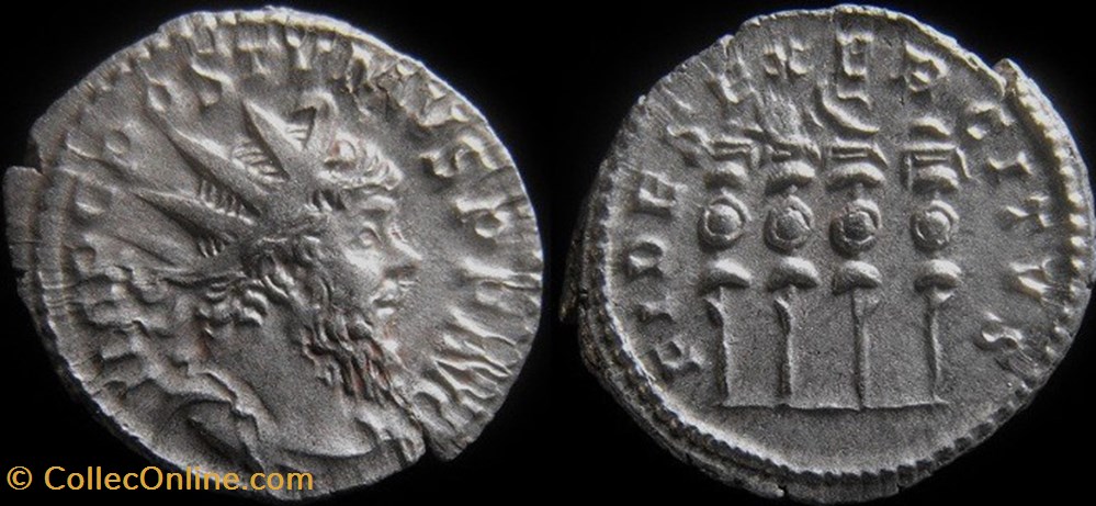 Postume - FIDES EXERCITVS monnaies antiques a romaines imperiales et republicaines postume fides exercitvs