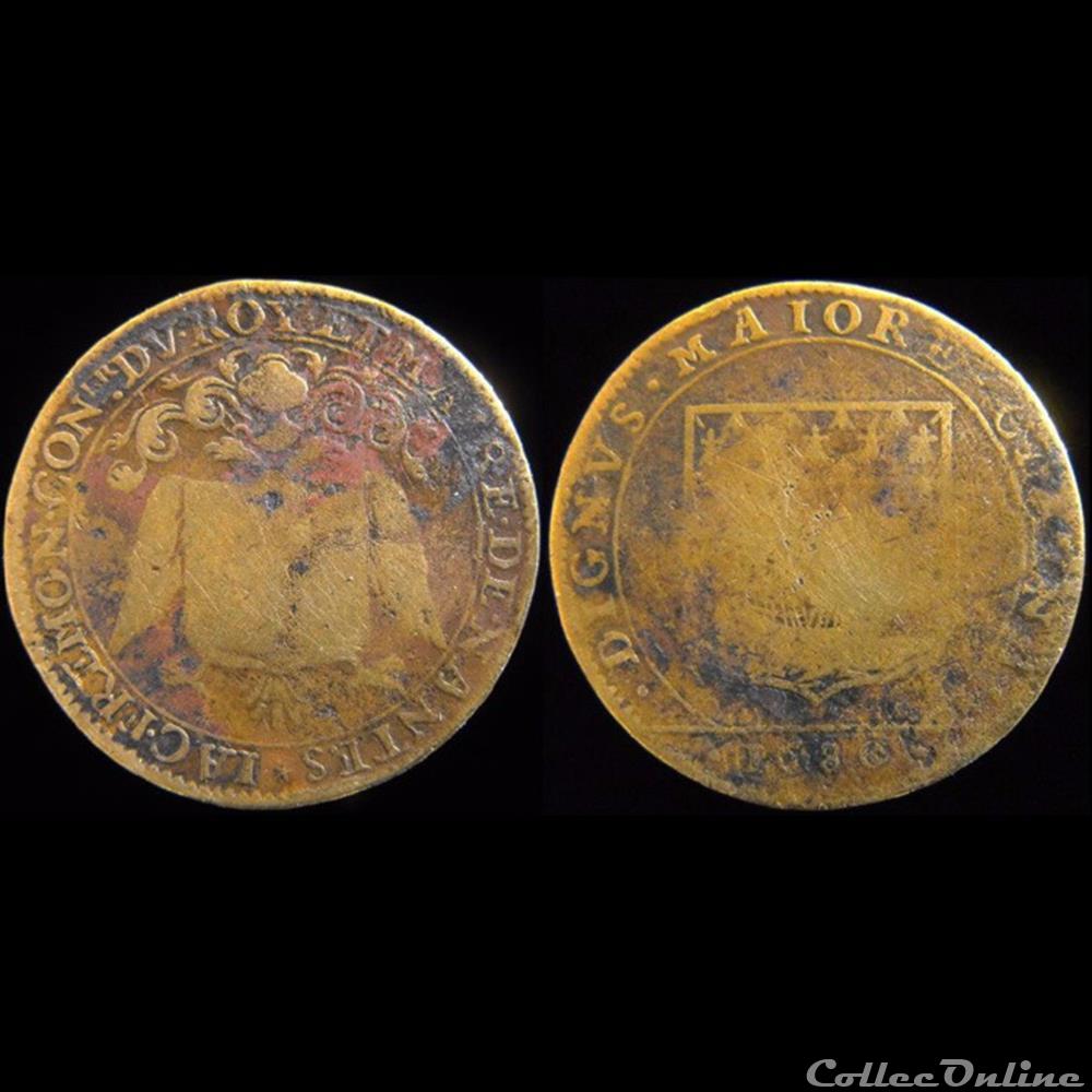 1680 - mairie de Nantes monnaies paranumismatique jetons poids 1680 mairie de nantes