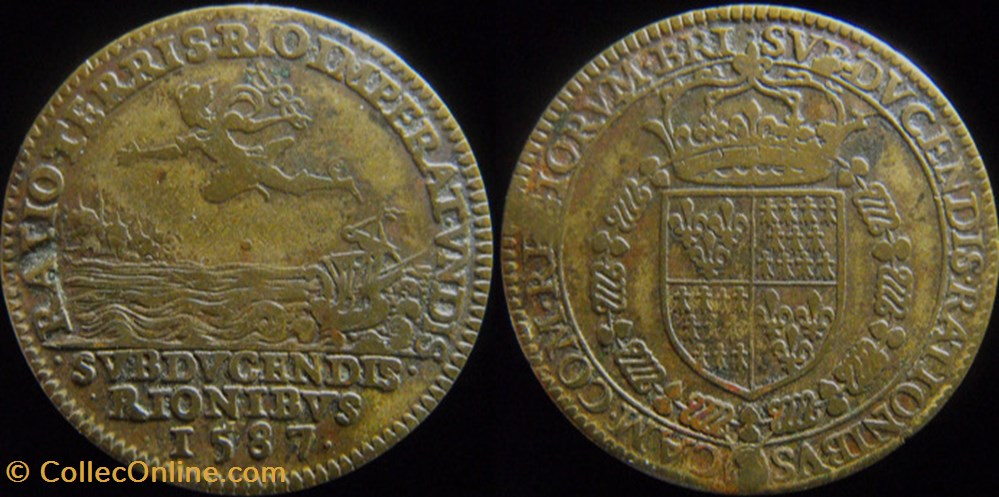 1587 - Chambre des Comptes de Bretagne monnaies paranumismatique jetons poids 1587 chambre des comptes de bretagne