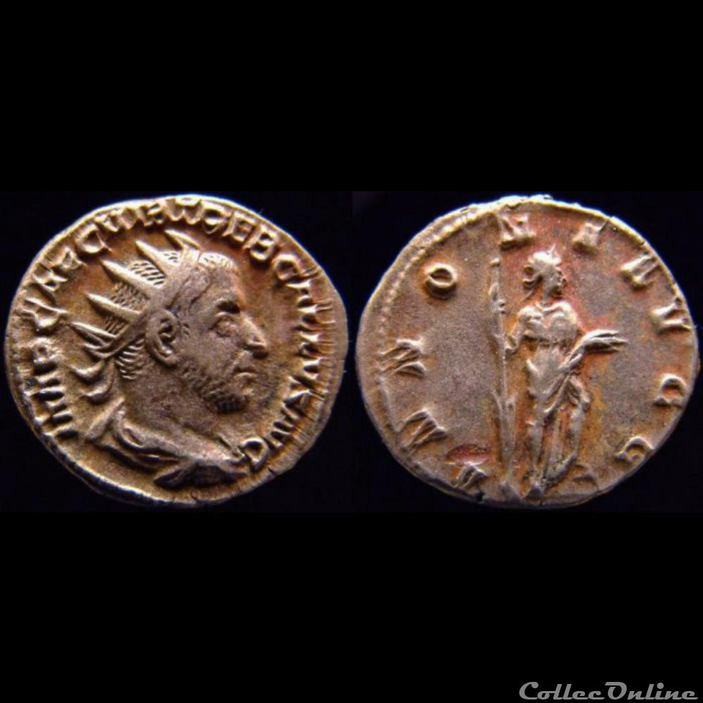 monnaie antique romaine ric 31 rome trebonien galle annona avg