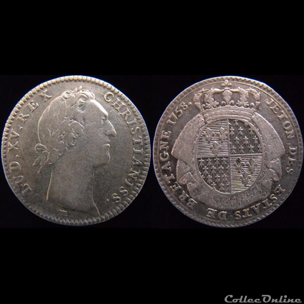 monnaie jeton mereaux france 1758 etats de saint brieuc