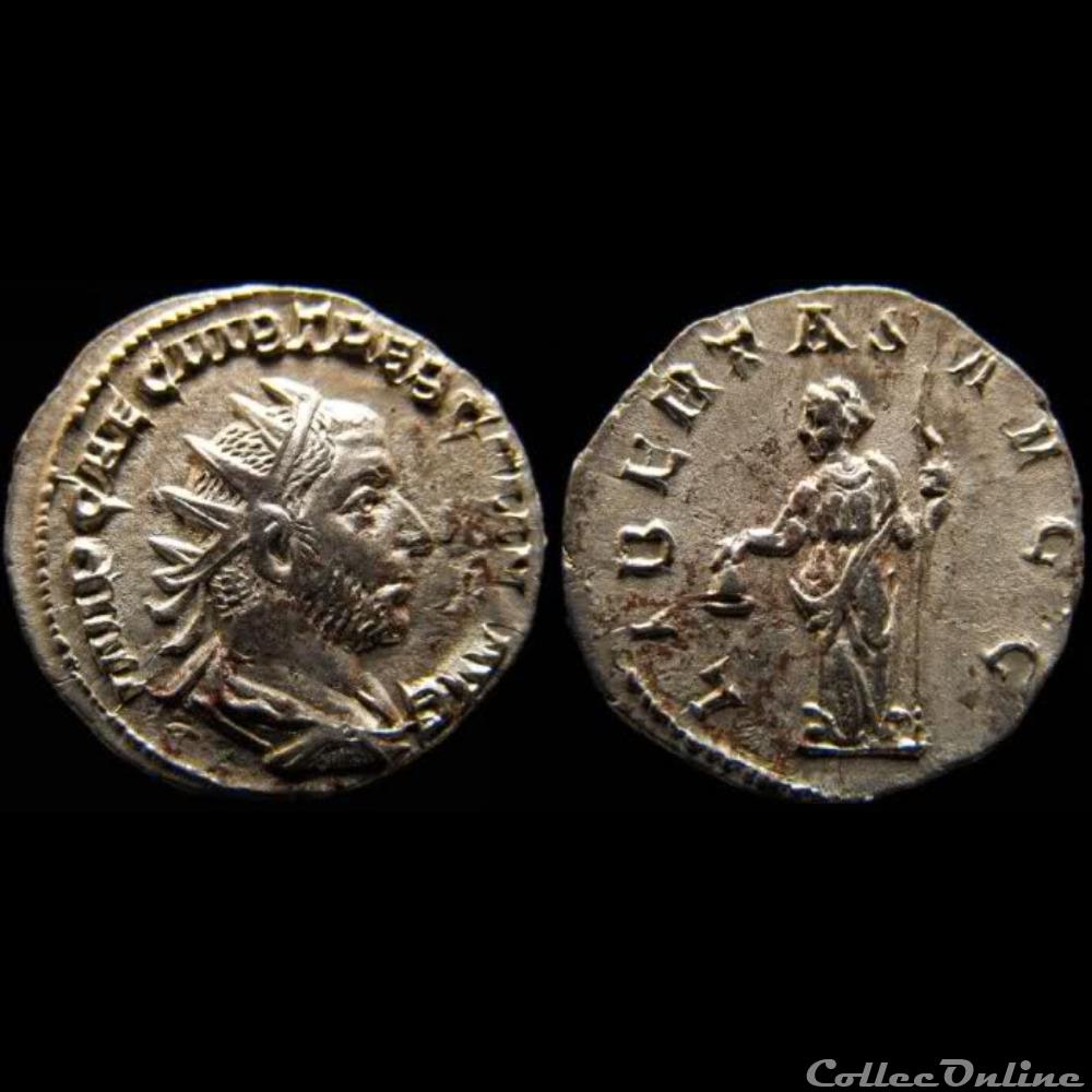 monnaie antique romaine ric 37 rome trebonien galle libertas augg