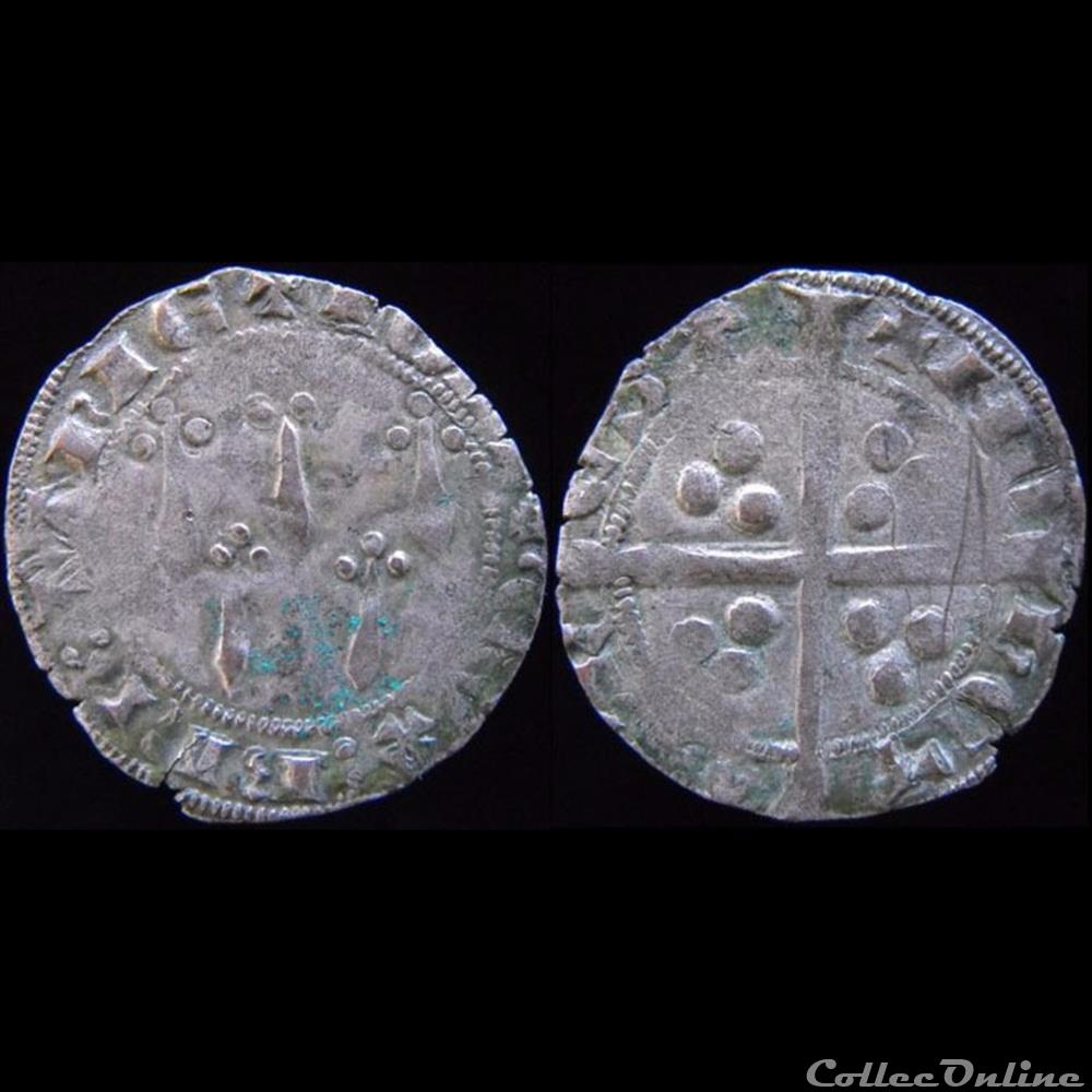 Jean IV de Monfort (1339-1399) monnaie france feodale jean iv de monfort 1339 1399