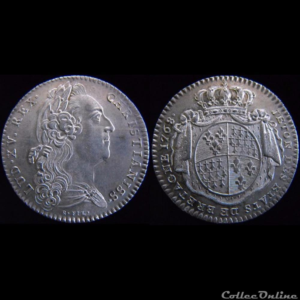 1768 - États de Rennes monnaie jeton mereaux france 1768 etats de rennes