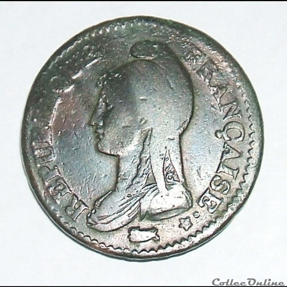 Un décime Directoire An 5 A (Paris) avec trois points monnaie france feodale un decime directoire an 5 a paris avec trois points