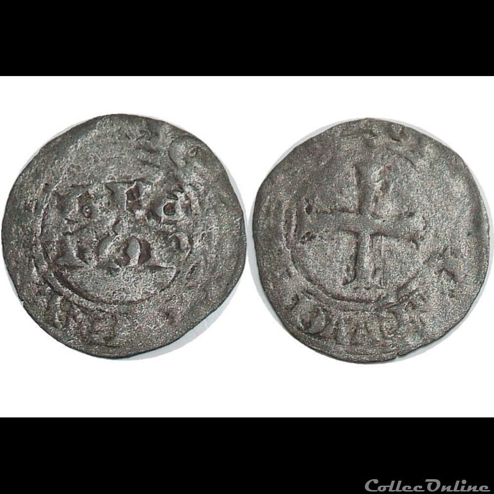 monnaie france feodale bretagne double denier de jean iii ou jean de montfort