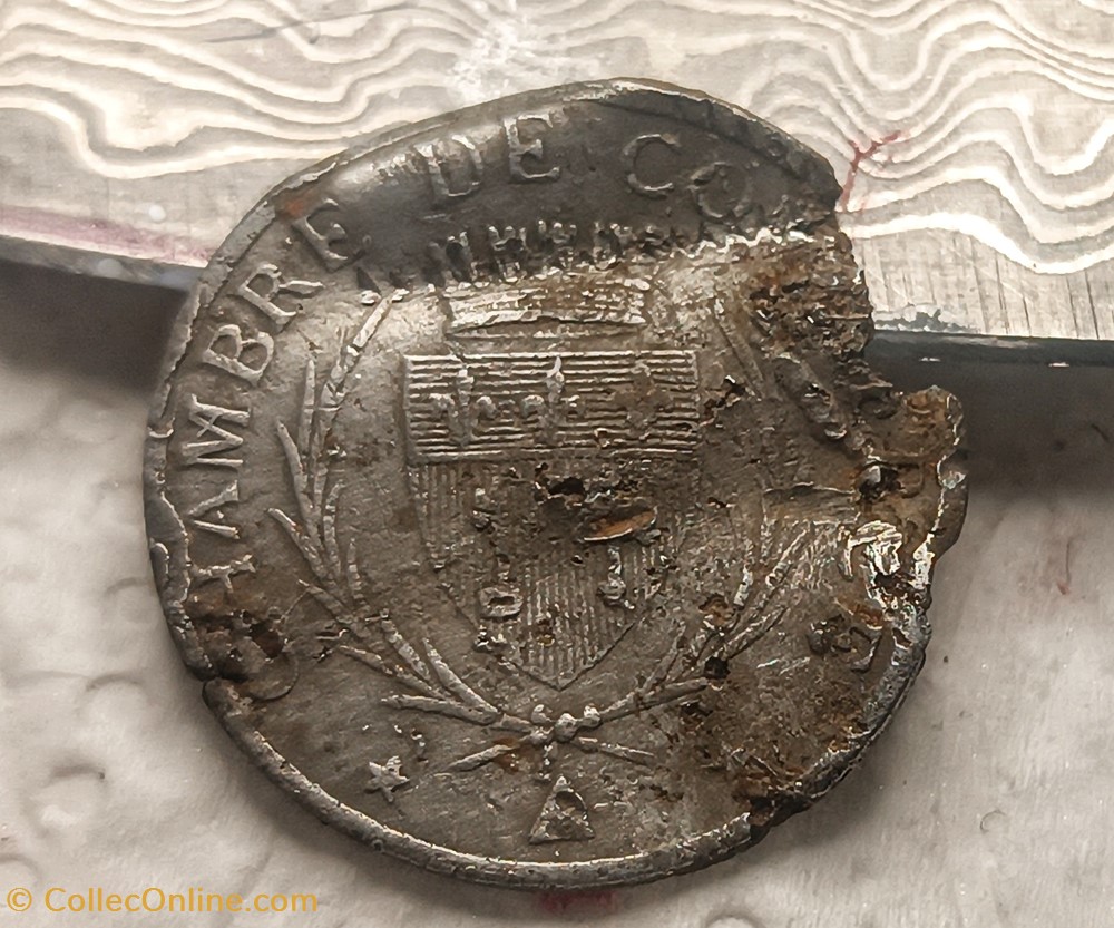 monnaies paranumismatique jetons poids pieces ecrasees 002 piece 10 centimes chambre de commerce narbonne 11