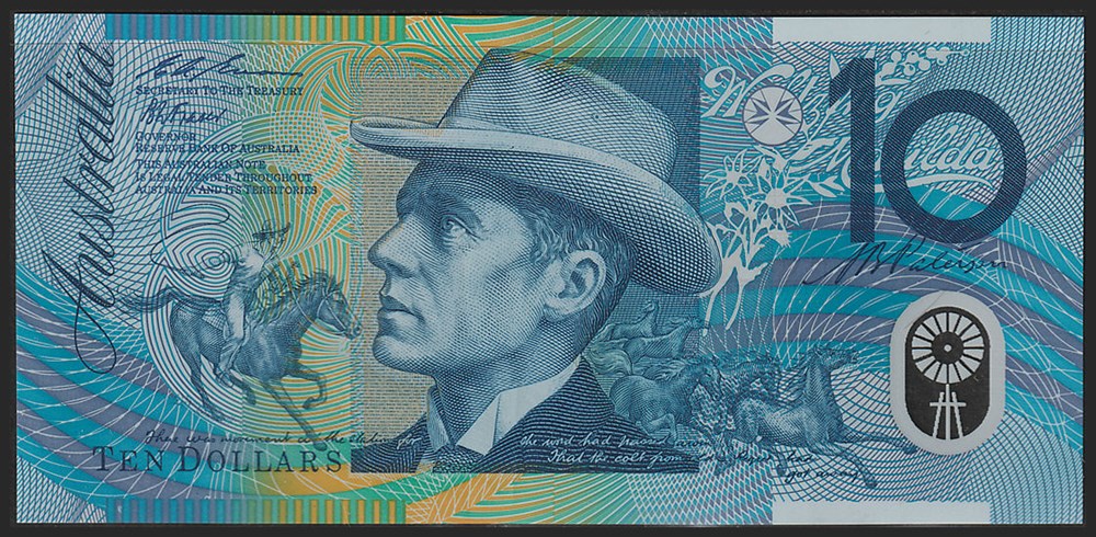 AUS-52a1_10D_FE 93286030_R billets oceanie australie aus 52a1 10d fe 93286030 r
