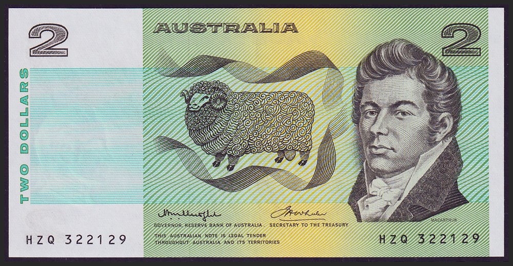 AUS-43b3_2D_HZQ 322129_R billets oceanie australie aus 43b3 2d hzq 322129 r