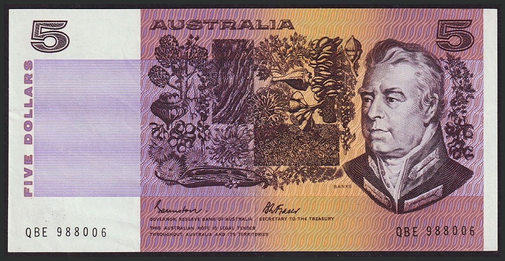 AUS-44e2_5D_QBE 988006_R billets oceanie australie aus 44e2 5d qbe 988006 r